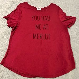 Old Navy- You had me at Merlot tee